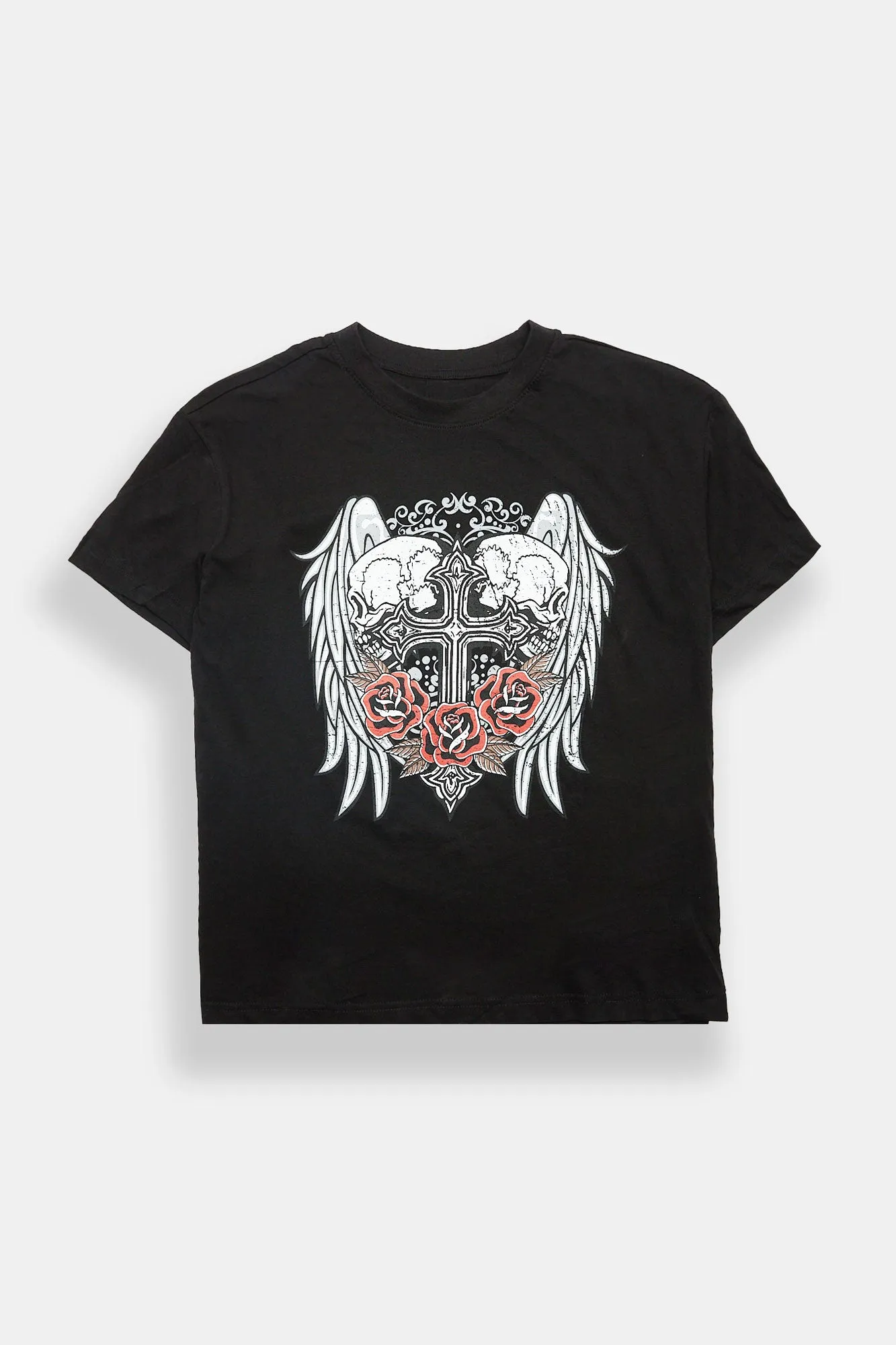 Skull Wings Graphic Boyfriend Tee sold by Bluenotes