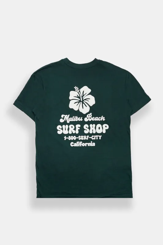 Malibu Hibiscus Graphic Boyfriend Tee made by Bluenotes