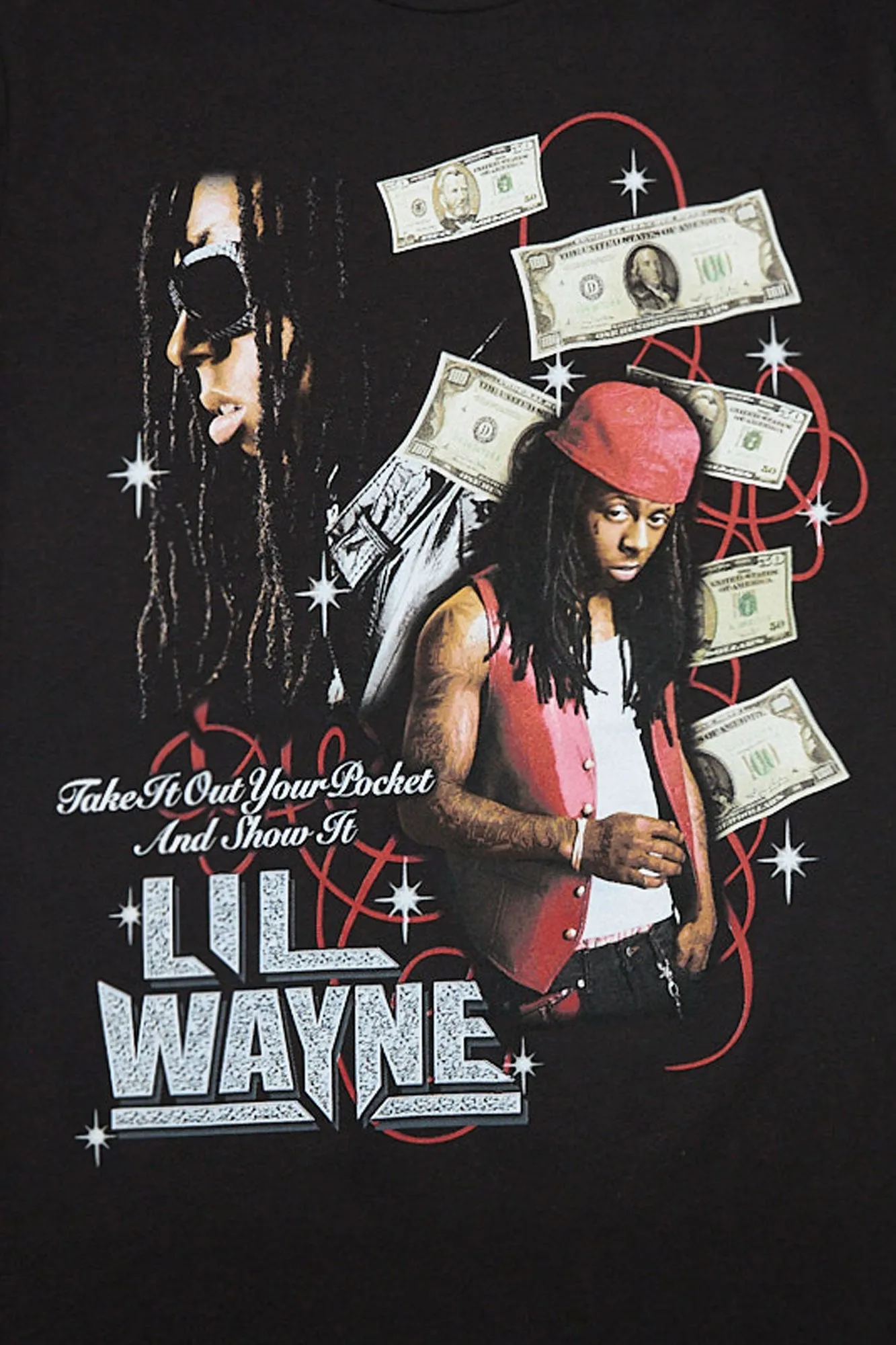 Lil Wayne Cash Graphic Tee sold by Bluenotes product image thumbnail 2