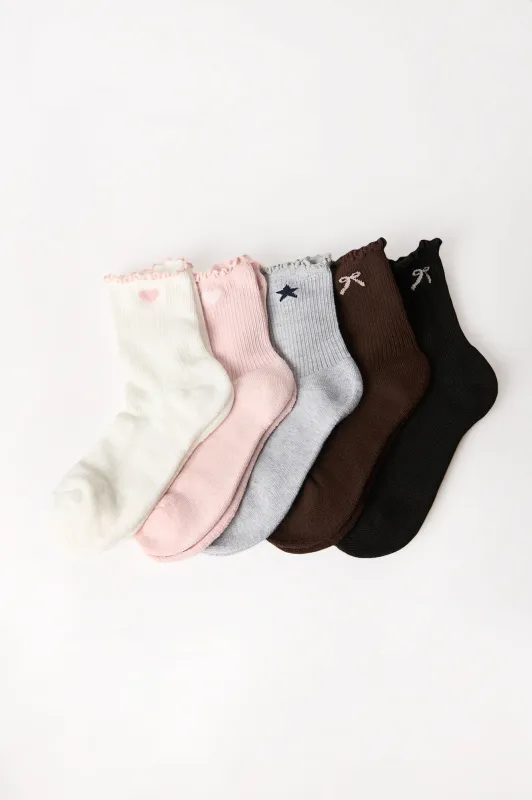 Lettuce Edge Crew Socks 5-Pack made by Bluenotes
