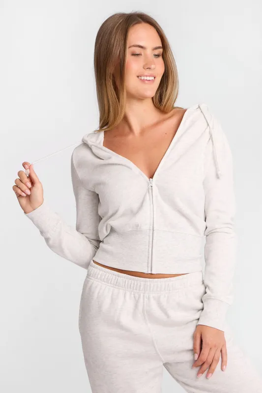 AERO Zip-Up Cropped Hoodie made by Aeropostale