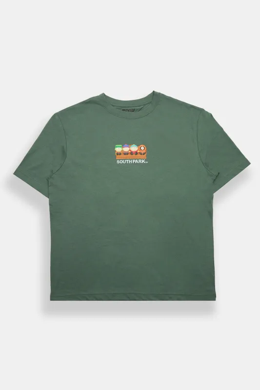 South Park Couch Embroidered Graphic Oversized Tee made by Aeropostale