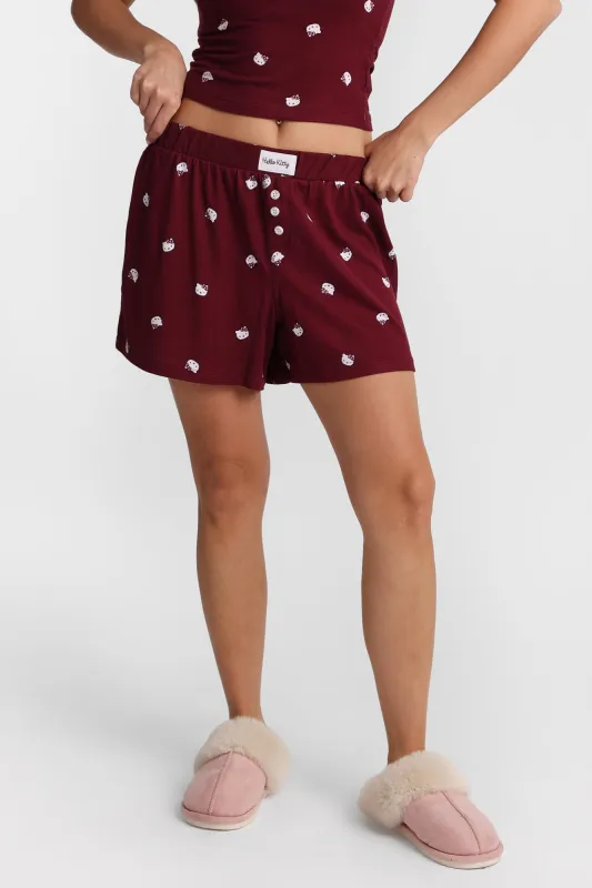 Hello Kitty Super Soft Pajama Boxer Shorts made by Bluenotes