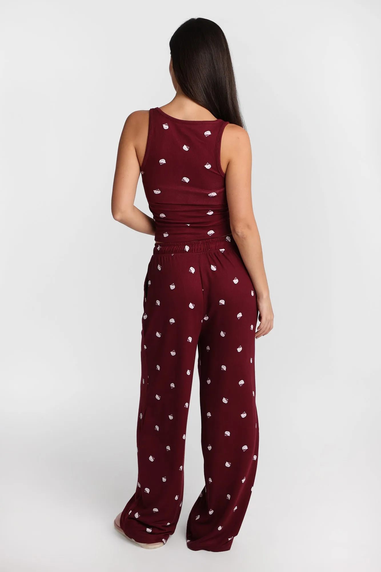Hello Kitty Super Soft Pajama Tank Top & Wide Leg Pants 2-Piece Set sold by Bluenotes product image thumbnail 3