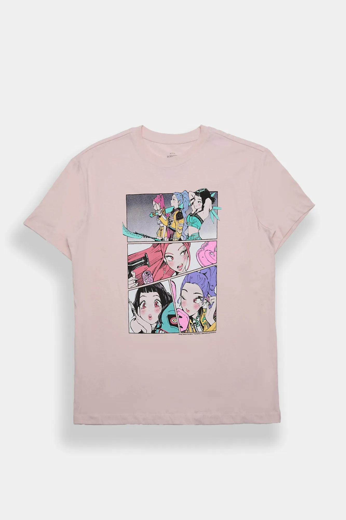 HUNTR/X Panels Graphic Boyfriend Tee sold by Bluenotes