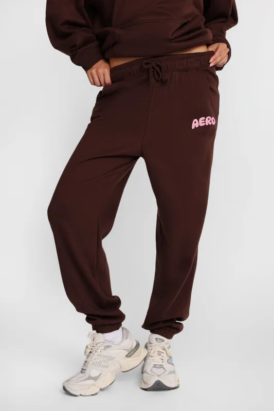 AERO Graphic Fleece Joggers made by Aeropostale