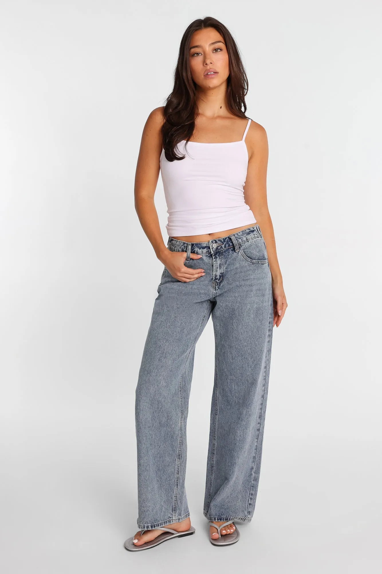 Chloe Adjustable Waist Low Rise Baggy Jeans sold by Bluenotes product image thumbnail 4