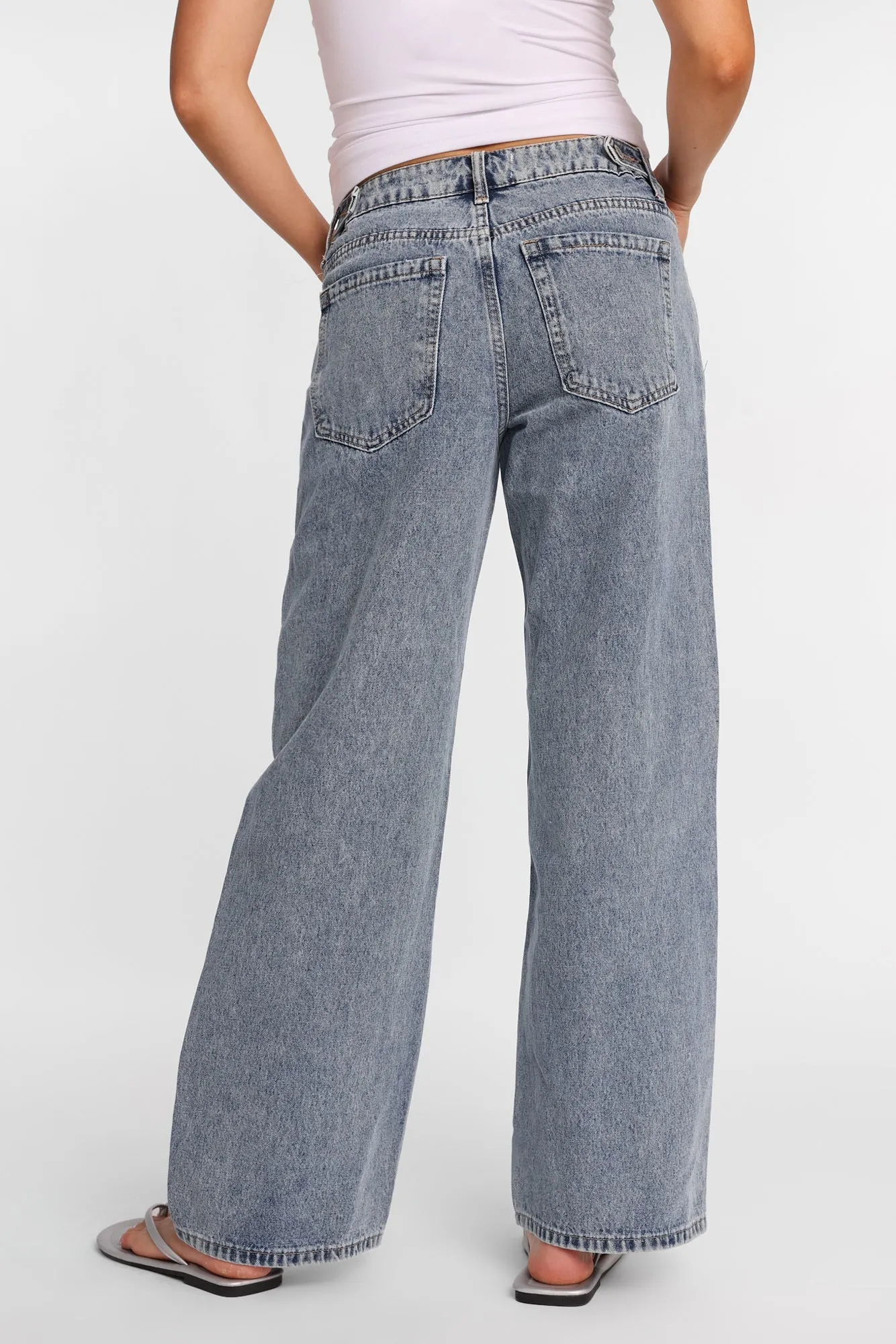Chloe Adjustable Waist Low Rise Baggy Jeans sold by Bluenotes product image thumbnail 3