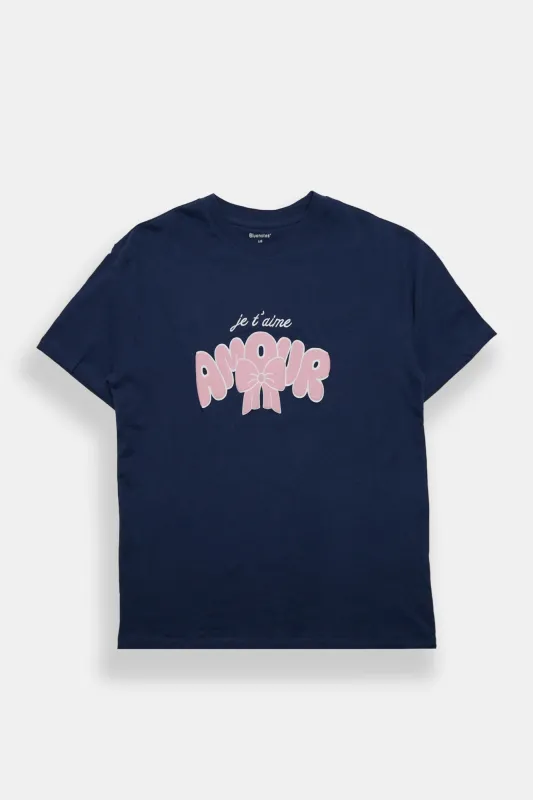 Amour Graphic Boyfriend Tee made by Bluenotes