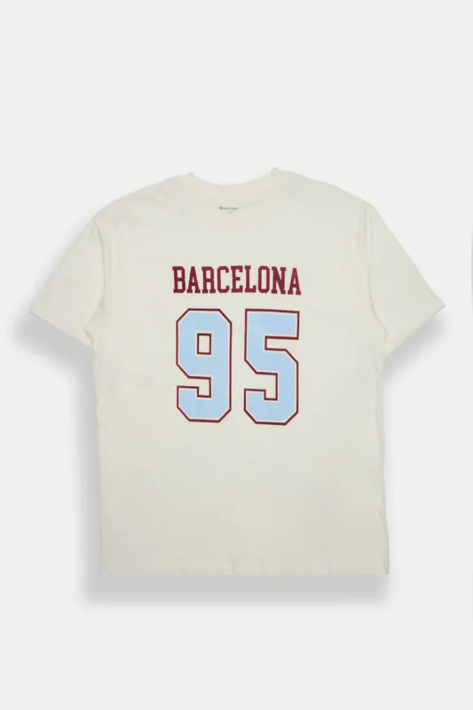 Barcelona Graphic Boyfriend Tee made by Bluenotes