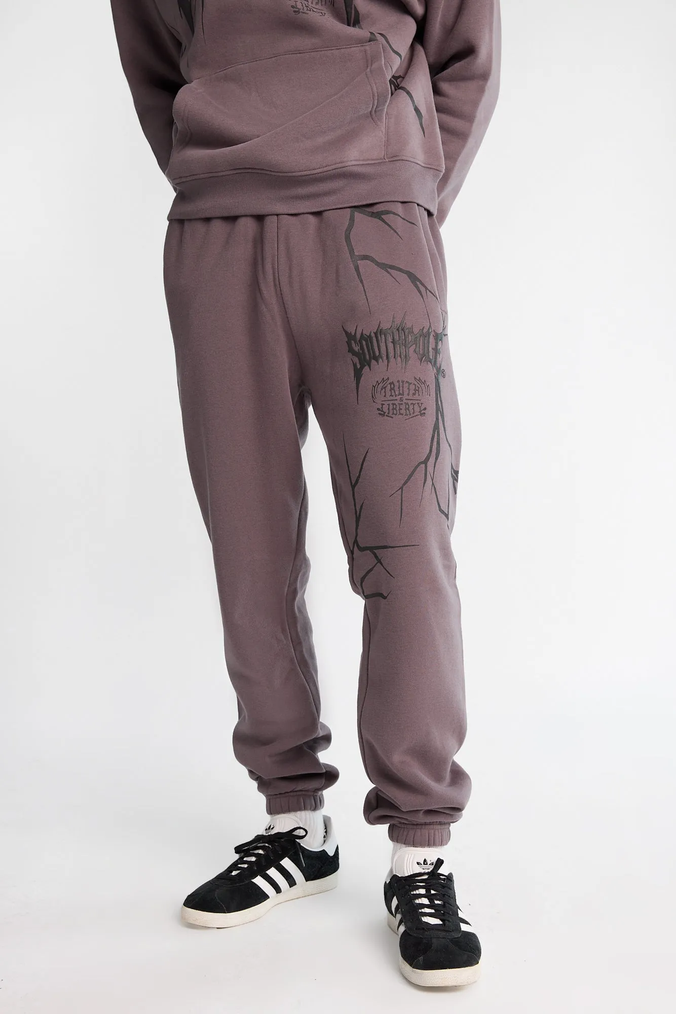 Southpole Gothic Puff Print Graphic Cinched Sweatpants sold by Bluenotes