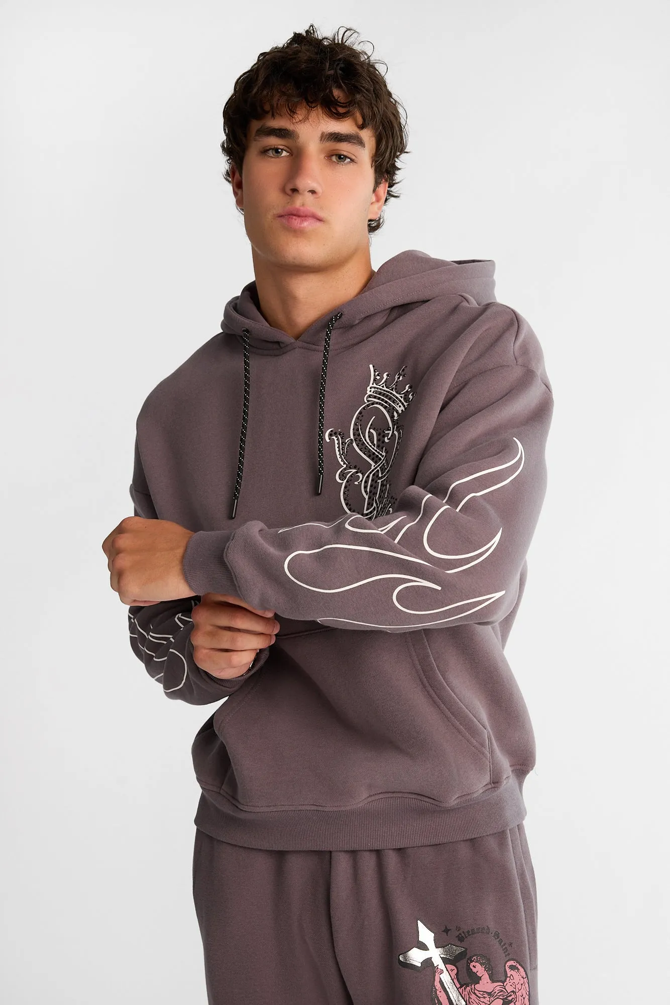 South Pole Rhinestone Flames Graphic Hoodie sold by Bluenotes product image thumbnail 5
