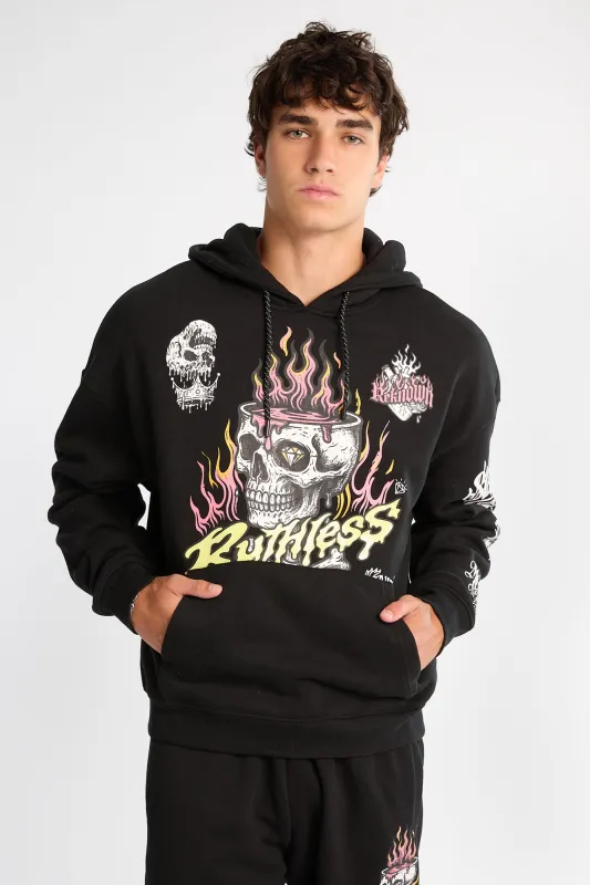 South Pole Ruthless Skull Graphic Hoodie made by Bluenotes