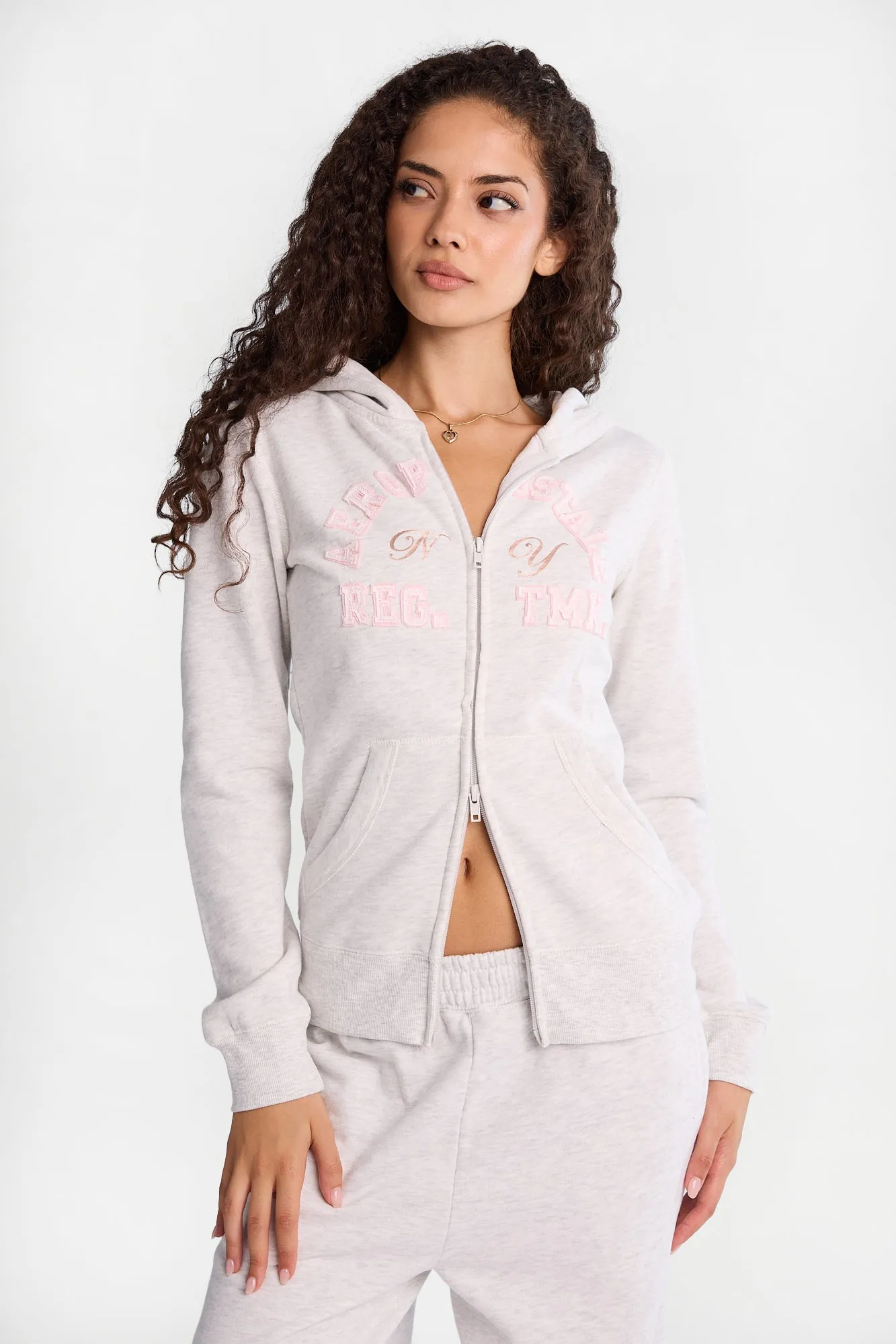 AERO Double Zip Slim Graphic Hoodie sold by Bluenotes product image thumbnail 2