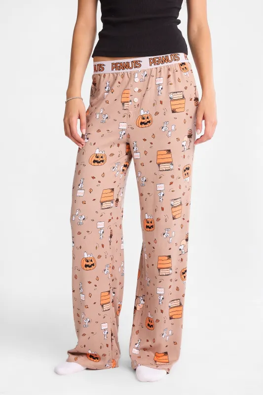 Peanuts Snoopy Pumpkins Super Soft Pajama Boxer Pants made by Bluenotes