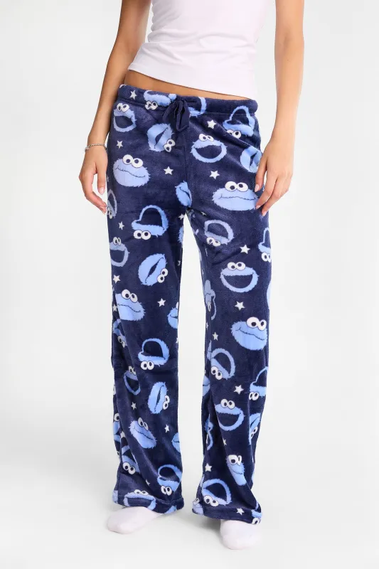 Cookie Monster Star Plush Pajama Pants made by Bluenotes