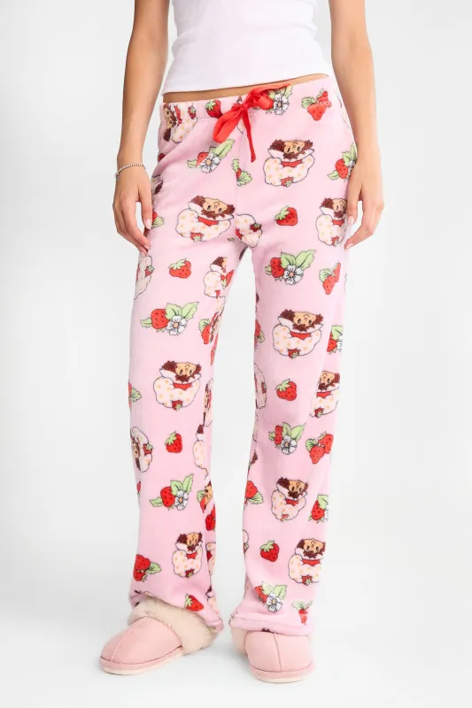 Strawberry Shortcake Plush Pajama Pants made by Bluenotes