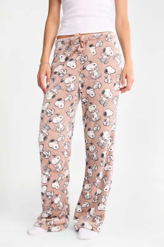 Peanuts Snoopy Plush Pajama Pants made by Bluenotes