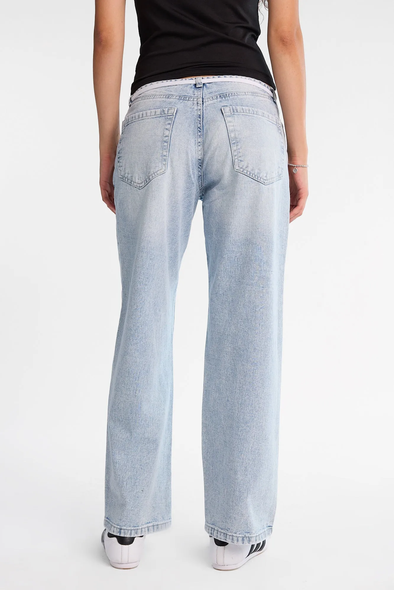 Chloe Low Rise Shoelace Belt Baggy Jeans sold by Bluenotes product image thumbnail 3