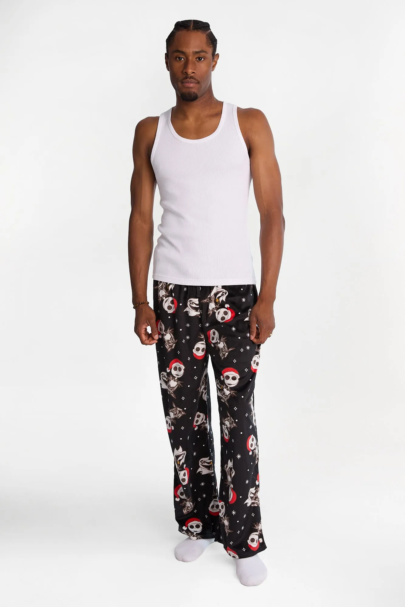 The Nightmare Before Christmas Santa Hat Silky Fleece Pajama Pants sold by Bluenotes product image thumbnail 4