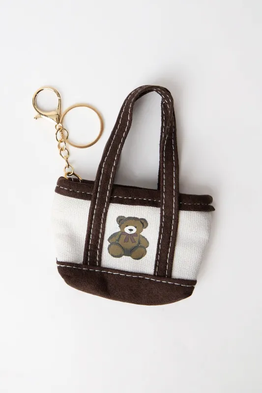 Mini Bear Tote Bag Keychain Bag Charm made by Bluenotes