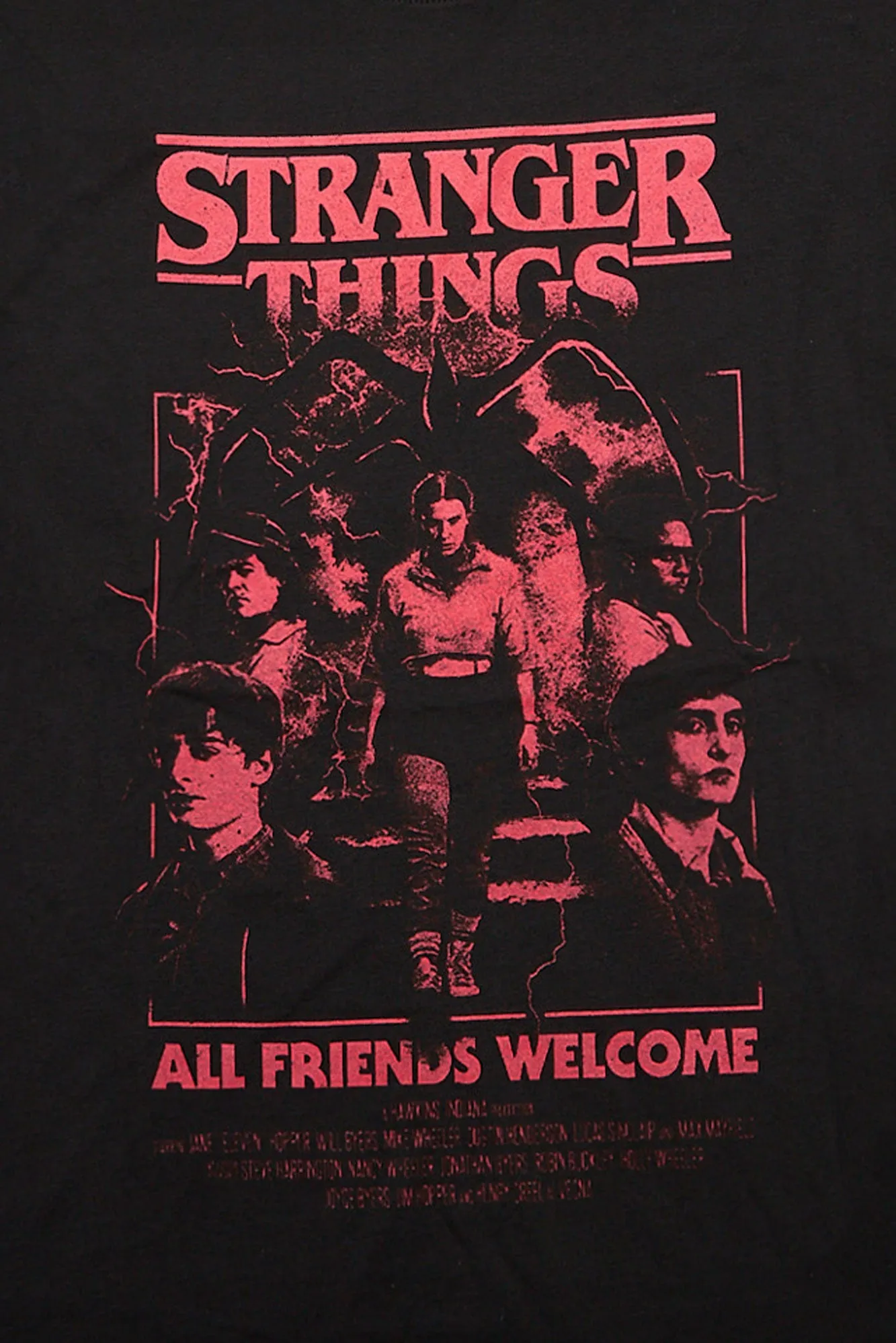 Stranger Things All Friends Welcome Graphic Boyfriend Tee sold by Bluenotes product image thumbnail 2