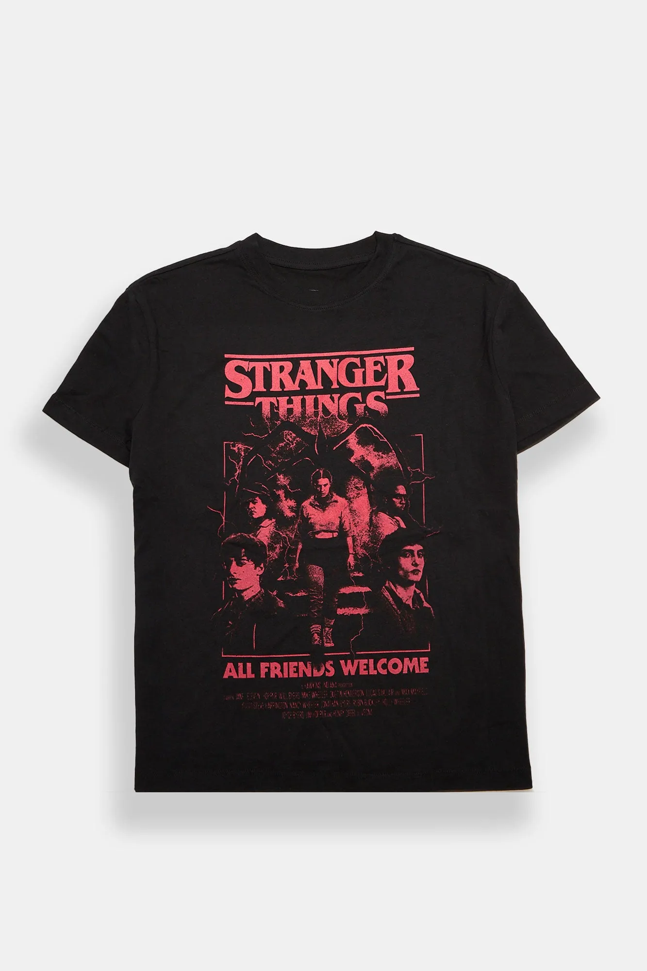 Stranger Things All Friends Welcome Graphic Boyfriend Tee sold by Bluenotes
