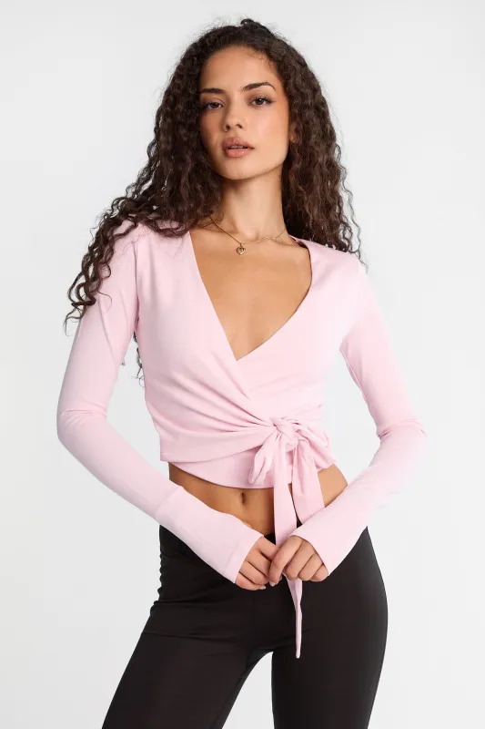Long Sleeve Wrap Top made by Bluenotes