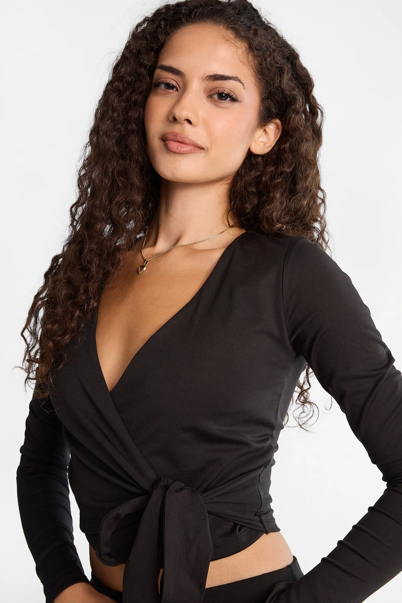 Long Sleeve Wrap Top sold by Bluenotes product image thumbnail 3