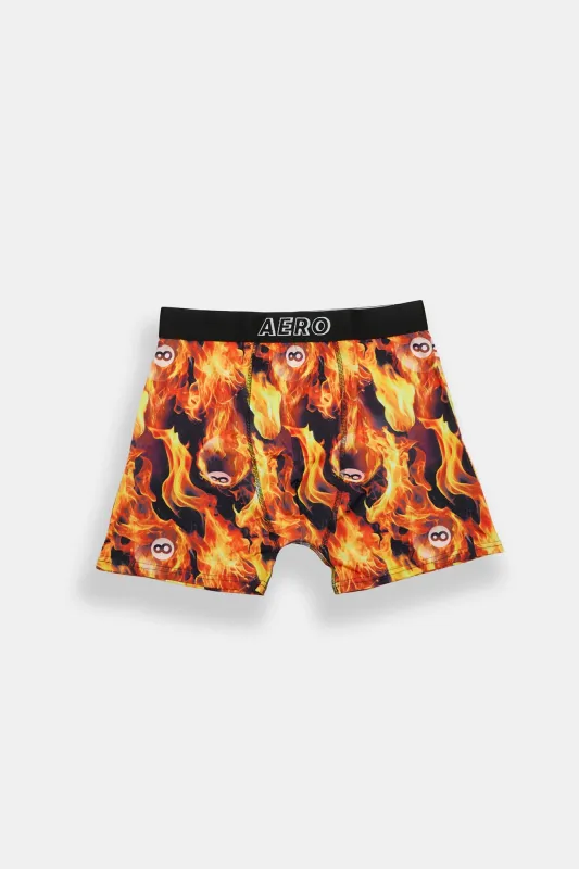 8-Ball & Flames Printed Boxer Briefs made by Aeropostale