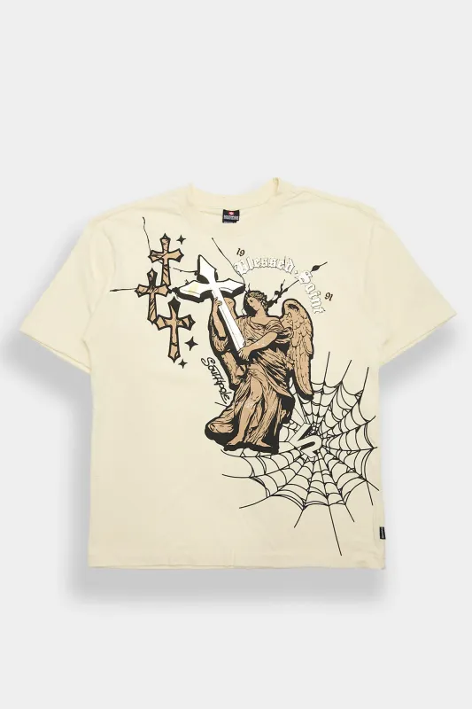 Southpole Blessed Saint Foil Graphic Tee made by Bluenotes