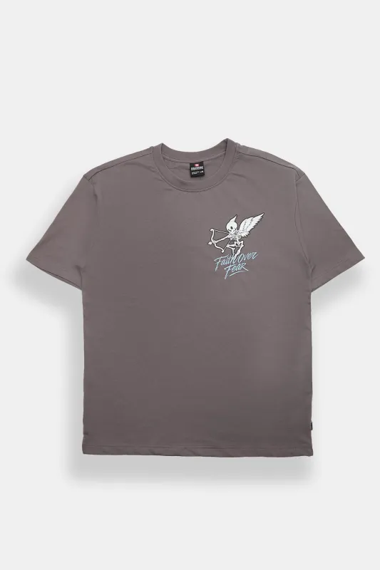 Southpole Faith Over Fear Embroidered Graphic Tee made by Bluenotes