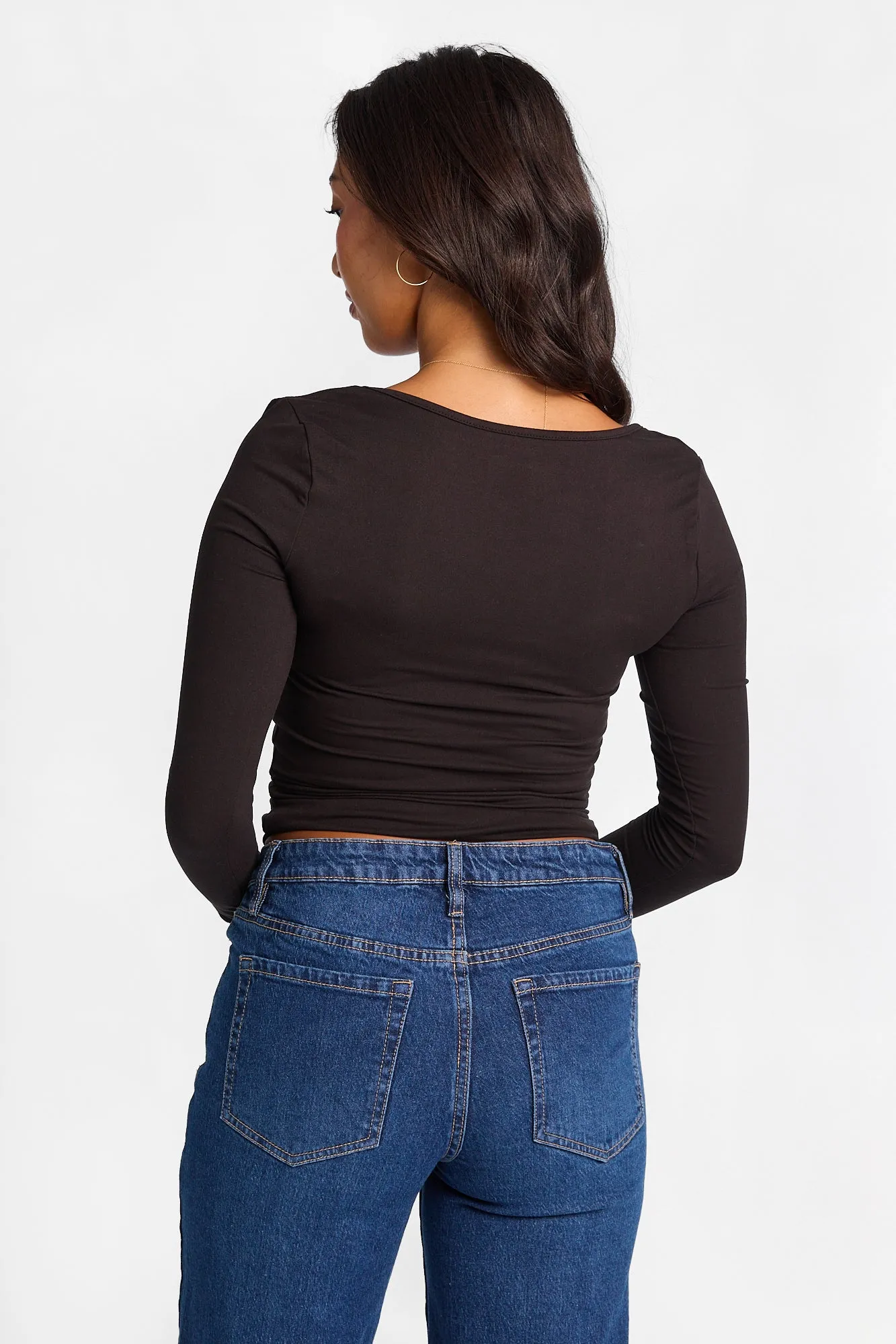 AERO Long Sleeve Sweetheart Neckline Top sold by Bluenotes product image thumbnail 3