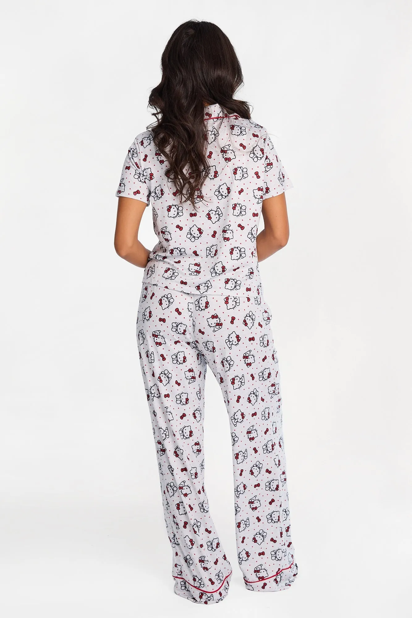 Hello Kitty Graphic Super Soft Pajama Dad Shirt & Pants 2-Piece Set sold by Bluenotes product image thumbnail 4