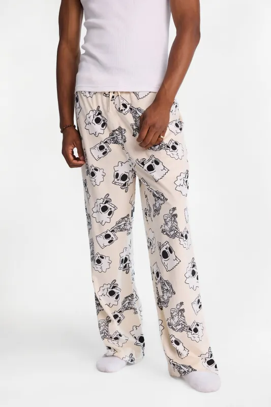 The Simpsons Skeletons Silky Fleece Pajama Pants made by Bluenotes