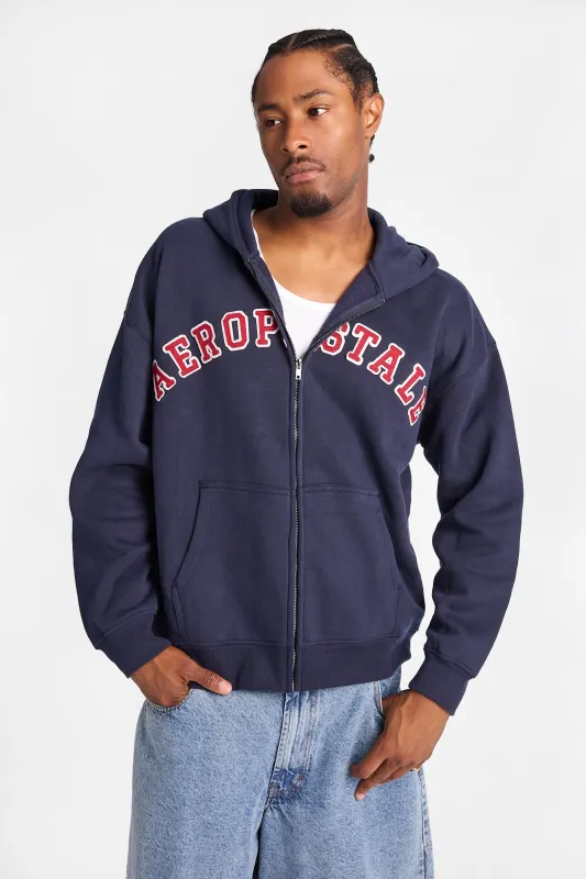 Aéropostale Cloud Soft Fleece Applique Graphic Zip-Up Hoodie made by Aeropostale
