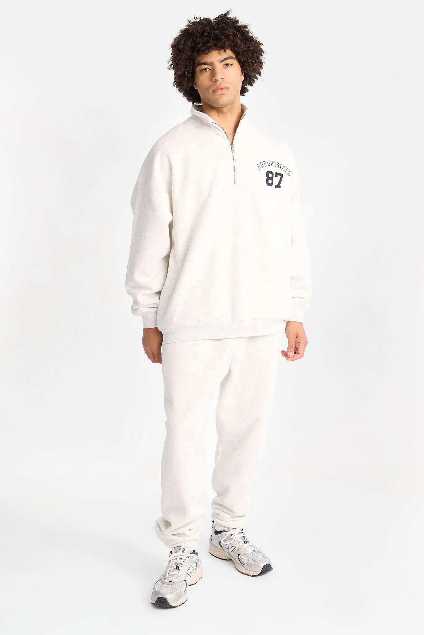 Aéropostale Cloud Soft Fleece 87 Embroidered Mock Neck Sweatshirt sold by Bluenotes product image thumbnail 5