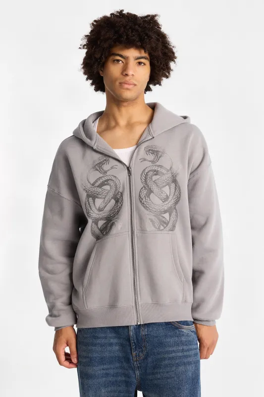 AERO Cloud Soft Fleece Graphic Zip-Up Hoodie made by Aeropostale