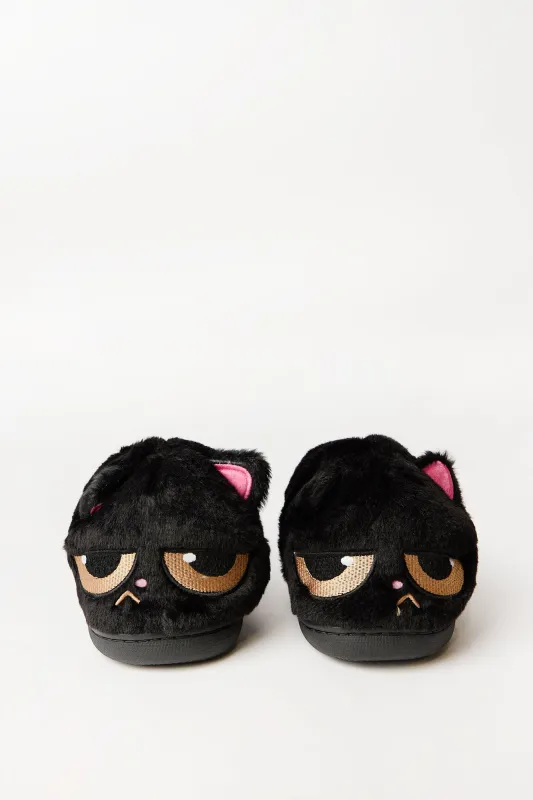 Moody Cat 3D Plush Slippers made by Bluenotes