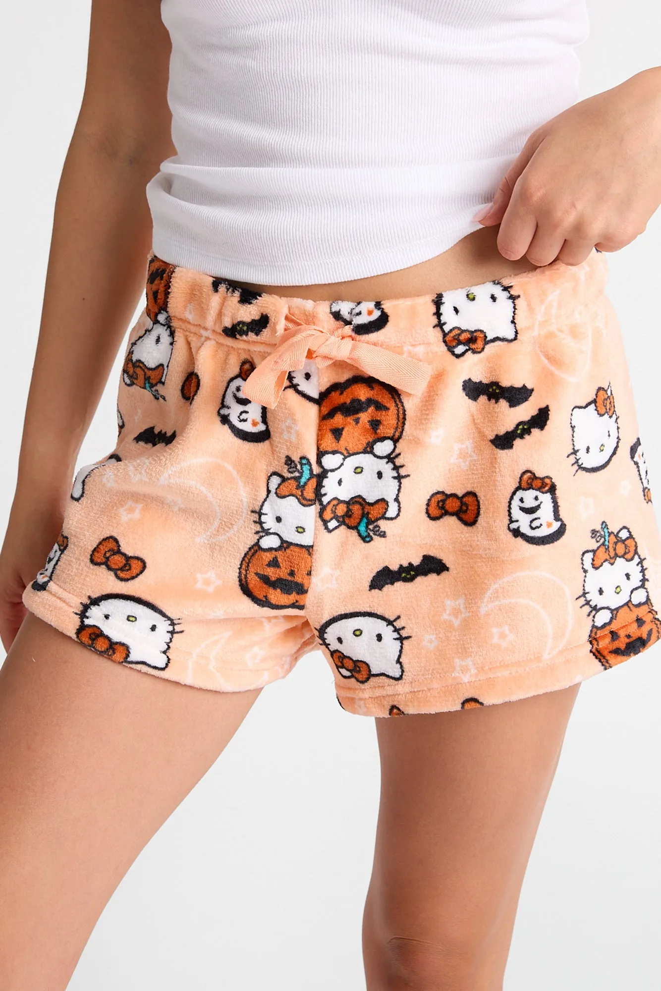 Hello Kitty Pumpkin Plush Pajama Shorts sold by Bluenotes product image thumbnail 2