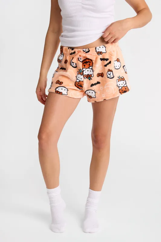 Hello Kitty Pumpkin Plush Pajama Shorts made by Bluenotes