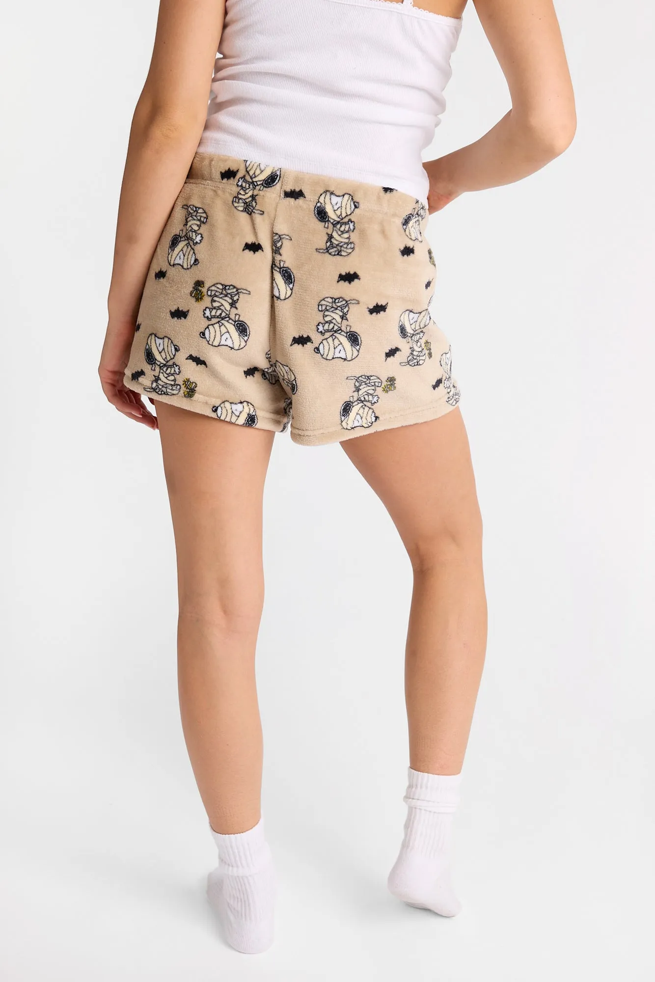 Peanuts Snoopy Mummy Plush Pajama Shorts sold by Bluenotes product image thumbnail 3