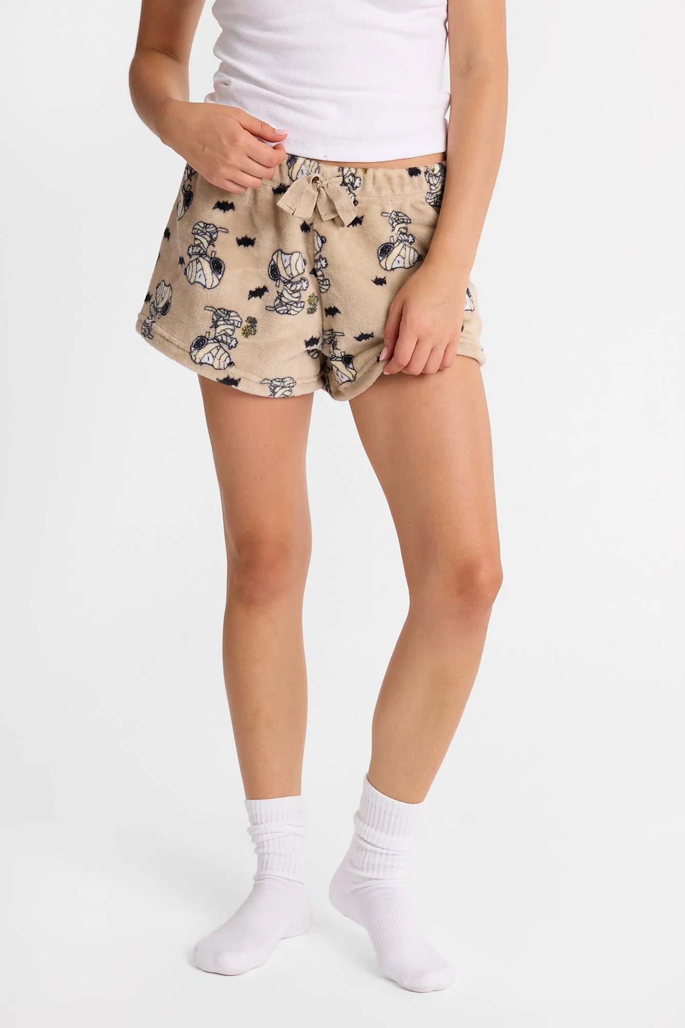 Peanuts Snoopy Mummy Plush Pajama Shorts sold by Bluenotes