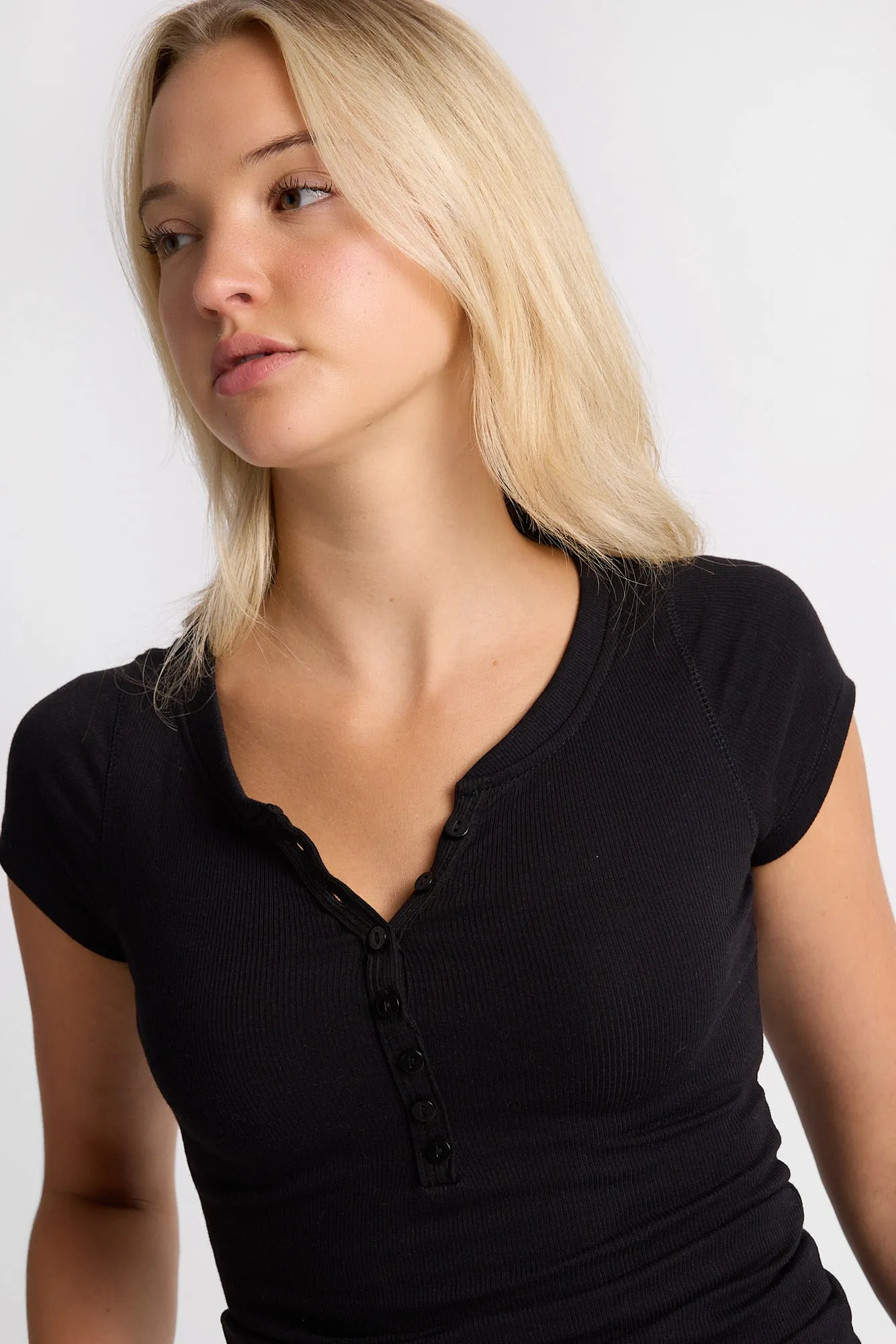 AERO Short Sleeve Longline Henley Tee sold by Bluenotes product image thumbnail 3