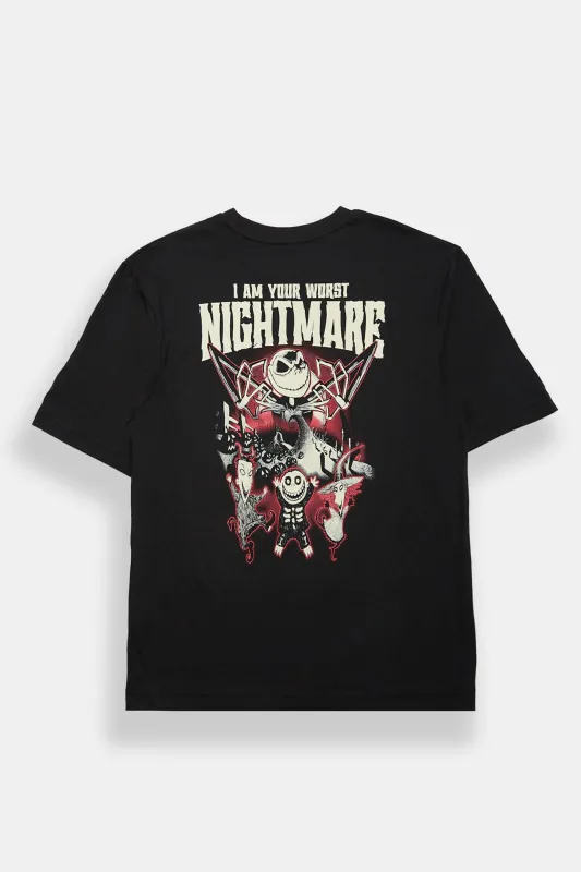 The Nightmare Before Christmas I Am Your Worst Nightmare Graphic Oversized Tee made by Bluenotes