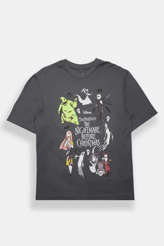 Tim Burton's The Nightmare Before Christmas Graphic Oversized Tee made by Bluenotes