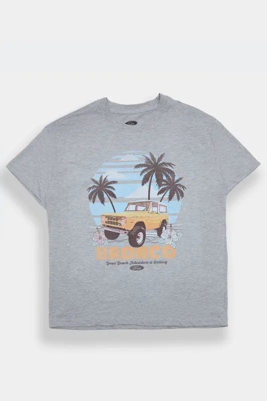 Ford Bronco Graphic Vintage Distressed Relaxed Boyfriend Tee made by Bluenotes