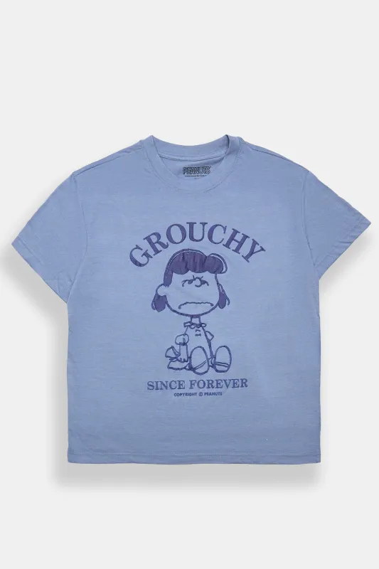 Grouchy Since Forever Lucy Van Pelt Graphic Relaxed Boyfriend Tee made by Bluenotes