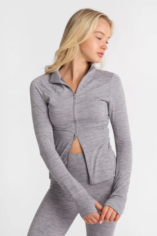 Double Zip Slim Jacket made by Bluenotes