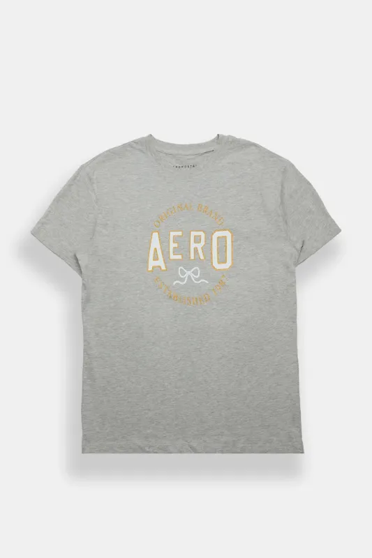 AERO Bow Established 1987 Graphic Boyfriend Tee made by Aeropostale